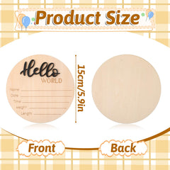YQQYG newborn sign pine wood shows smooth surface, ideal for lasting wall decor.