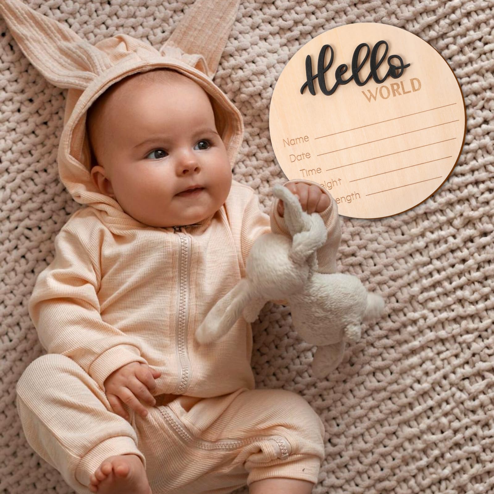 YQQYG pine-wood-birth-record-sign durable keepsake for wall decor and photo moments.