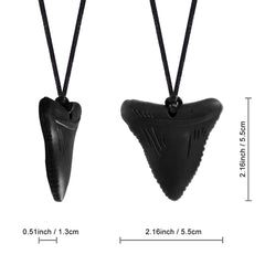 YQZIYOU sensory chew necklaces shark tooth close-up highlighting kid-friendly design