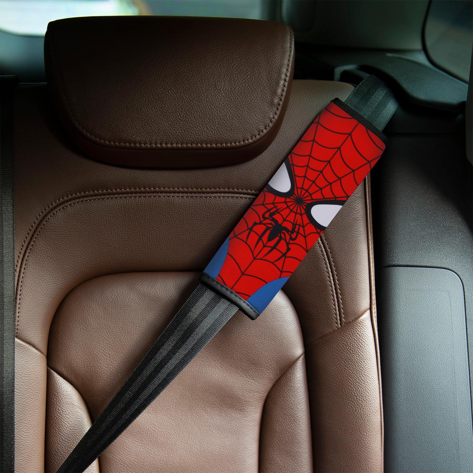 YR kids seat belt cover comforts the shoulder with a soft cushion design
