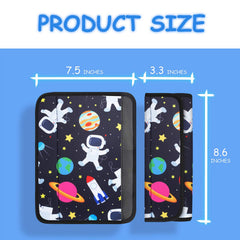 YR spaceman pad highlights adjustable Velcro for a snug car fit.