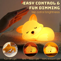 YR YRHH-PET fox lamp with rechargeable battery for wireless use.