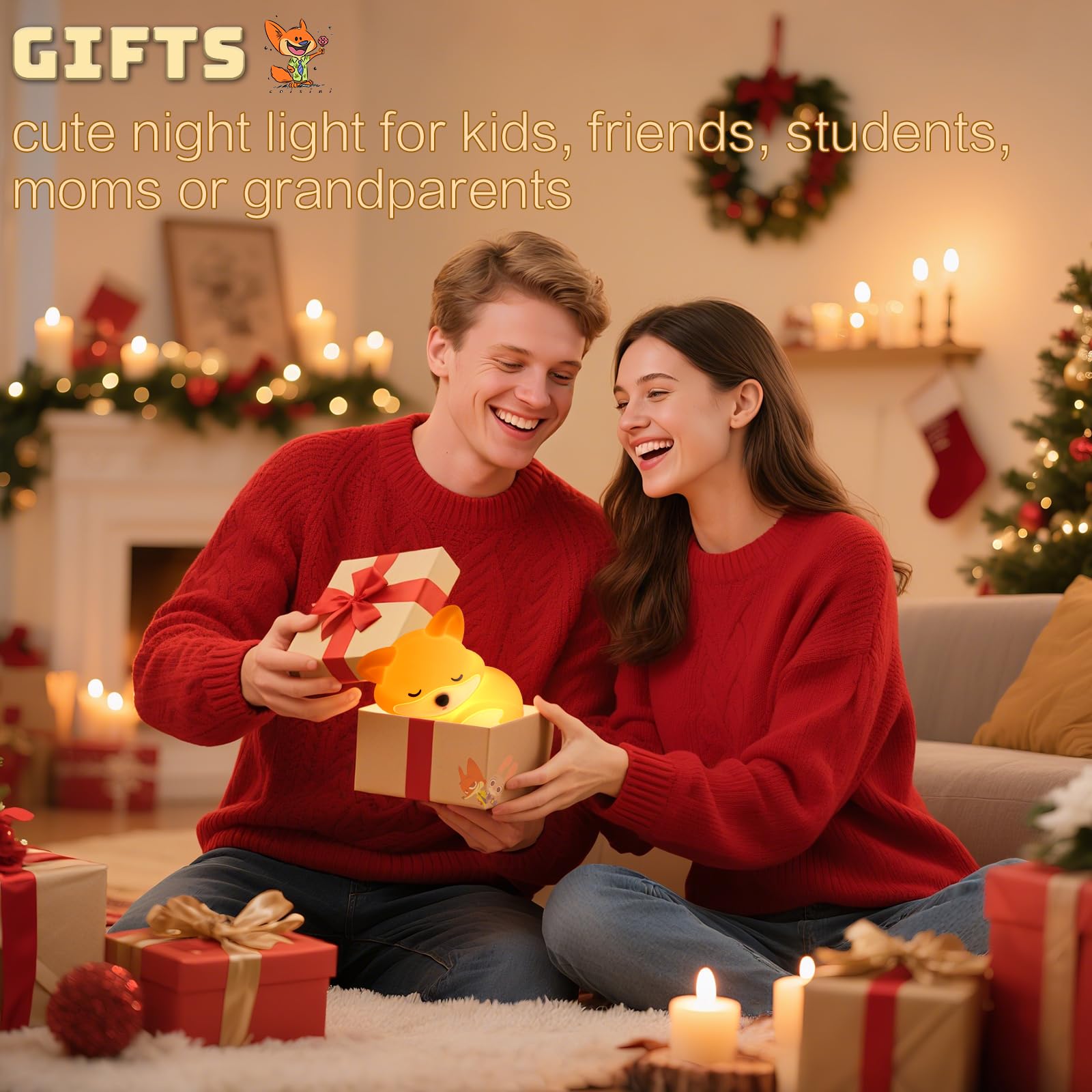 YR YRHH-PET fox night light adds playful decor and gift appeal.