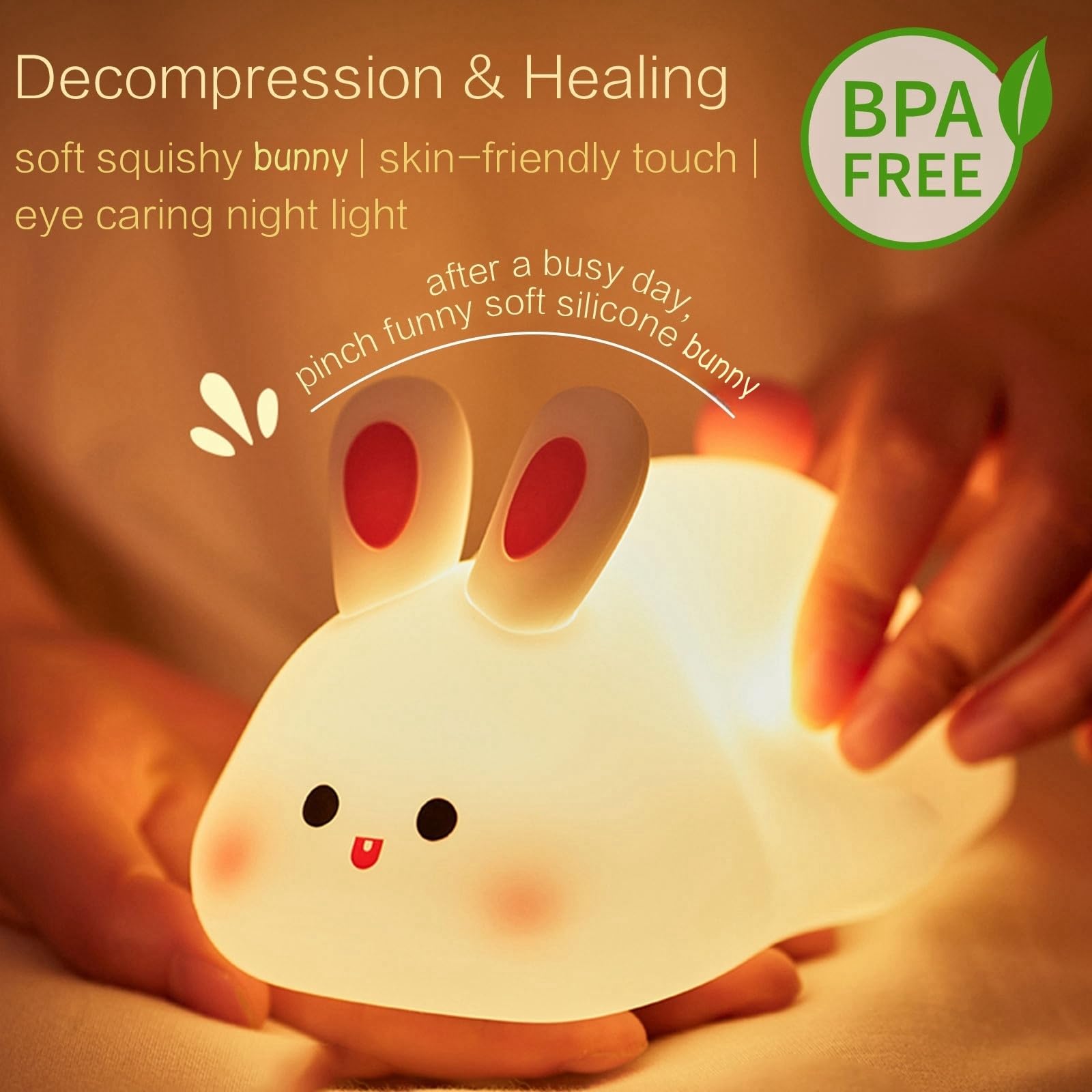 YR YRHH-PET squishy bunny silicone build is safe and durable for kids