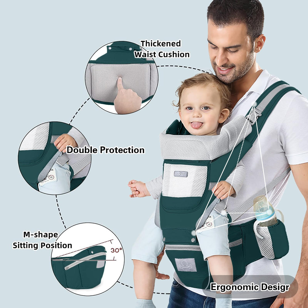 YSSKTC front-carry setup highlights versatile wearing options for parents.