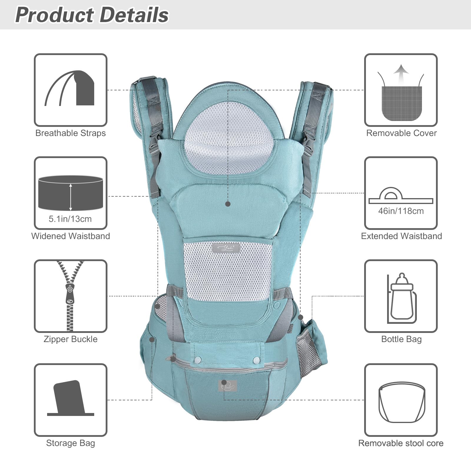 YSSKTC baby carrier front carry shows versatile options for daily tasks.