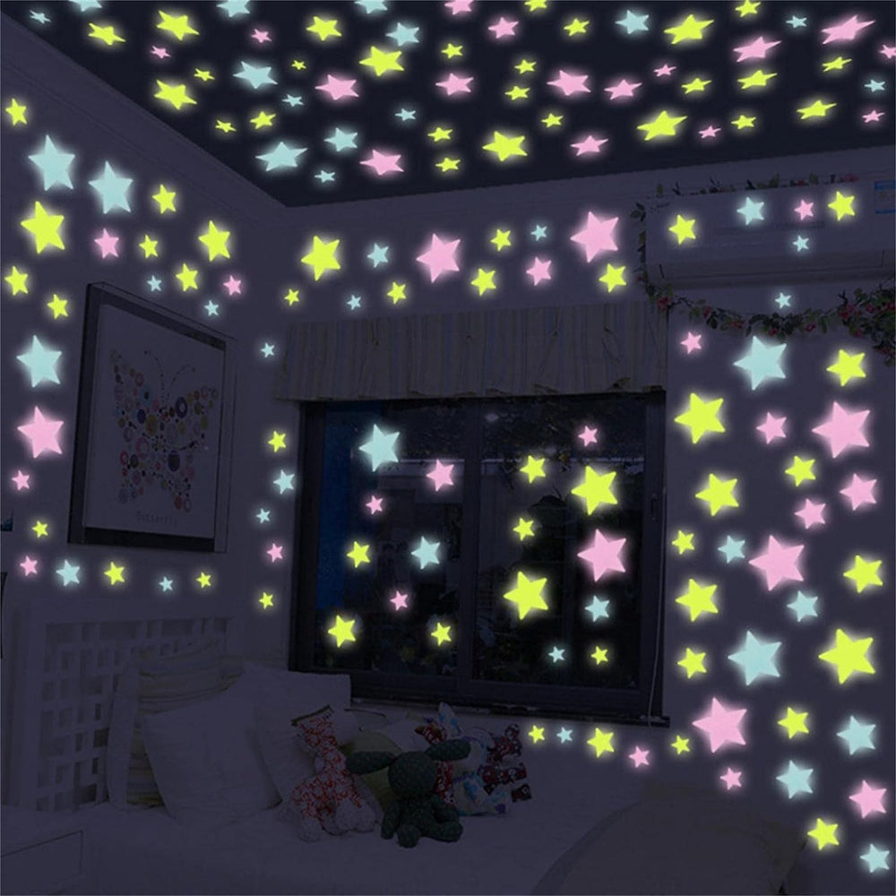 YSSZAM plastic glow-star decals designed for durable kids' room decoration