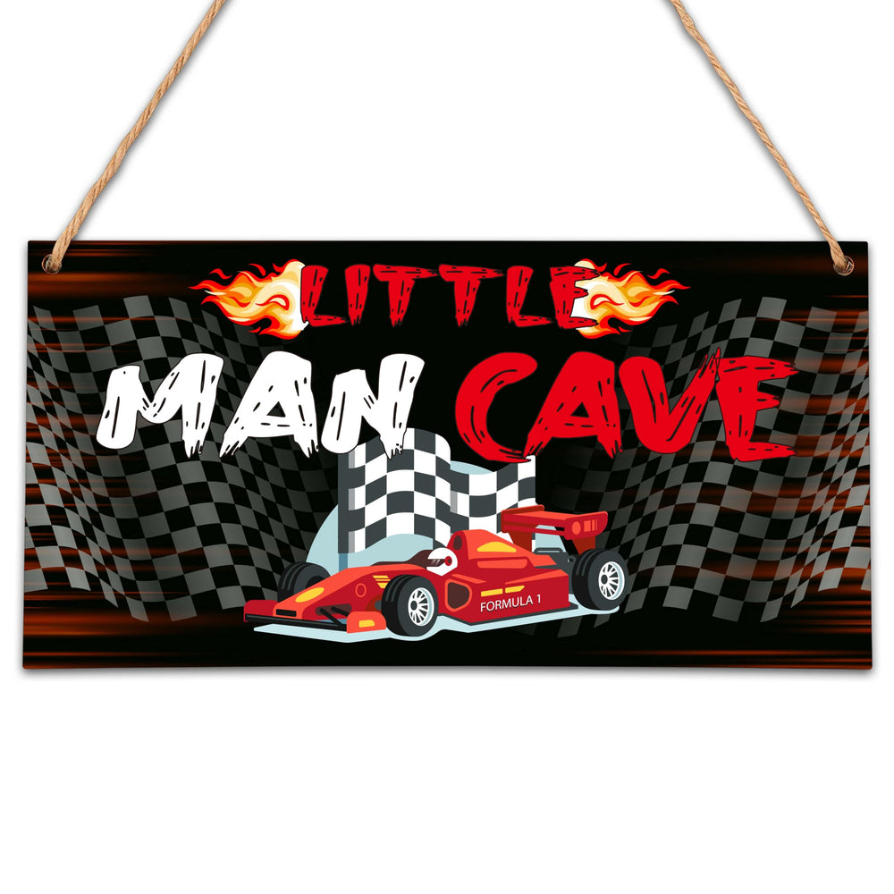 YSTEP Little Man Cave sign wood finish offers rustic charm for teens' rooms and game spaces.