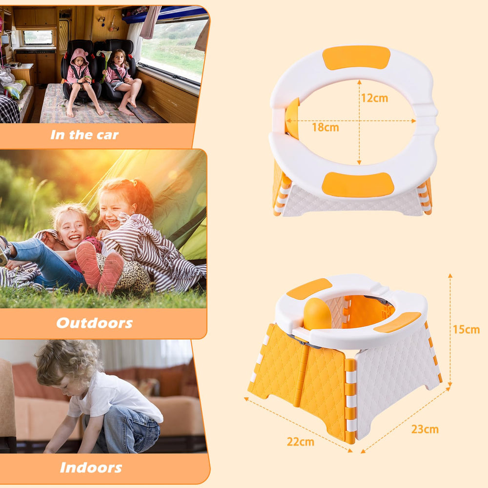 Yszawmx portable potty orange inner-opening focus supports comfortable seating for toddlers