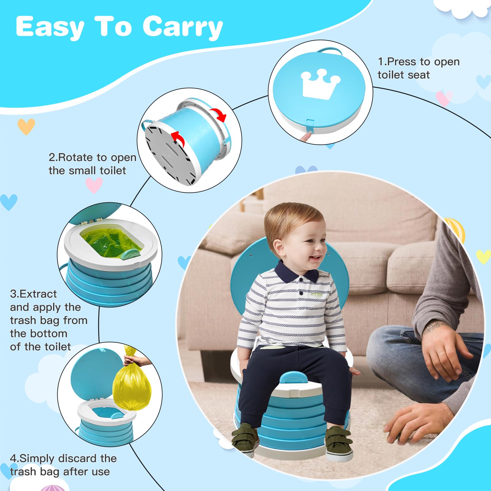 Yszawmx travel-bag-storage-compact ready for car, stroller, or backpack adventures.