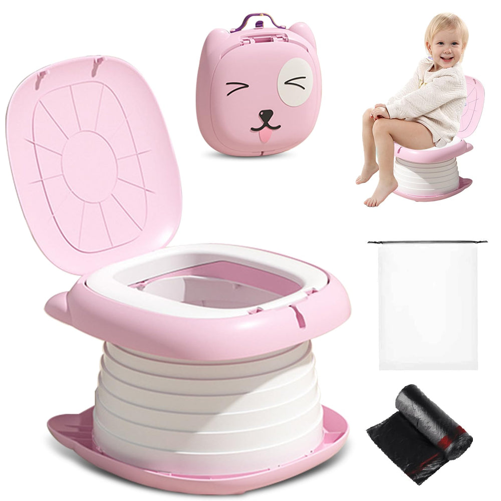 Yszawmx travel potty folded for compact storage during trips.