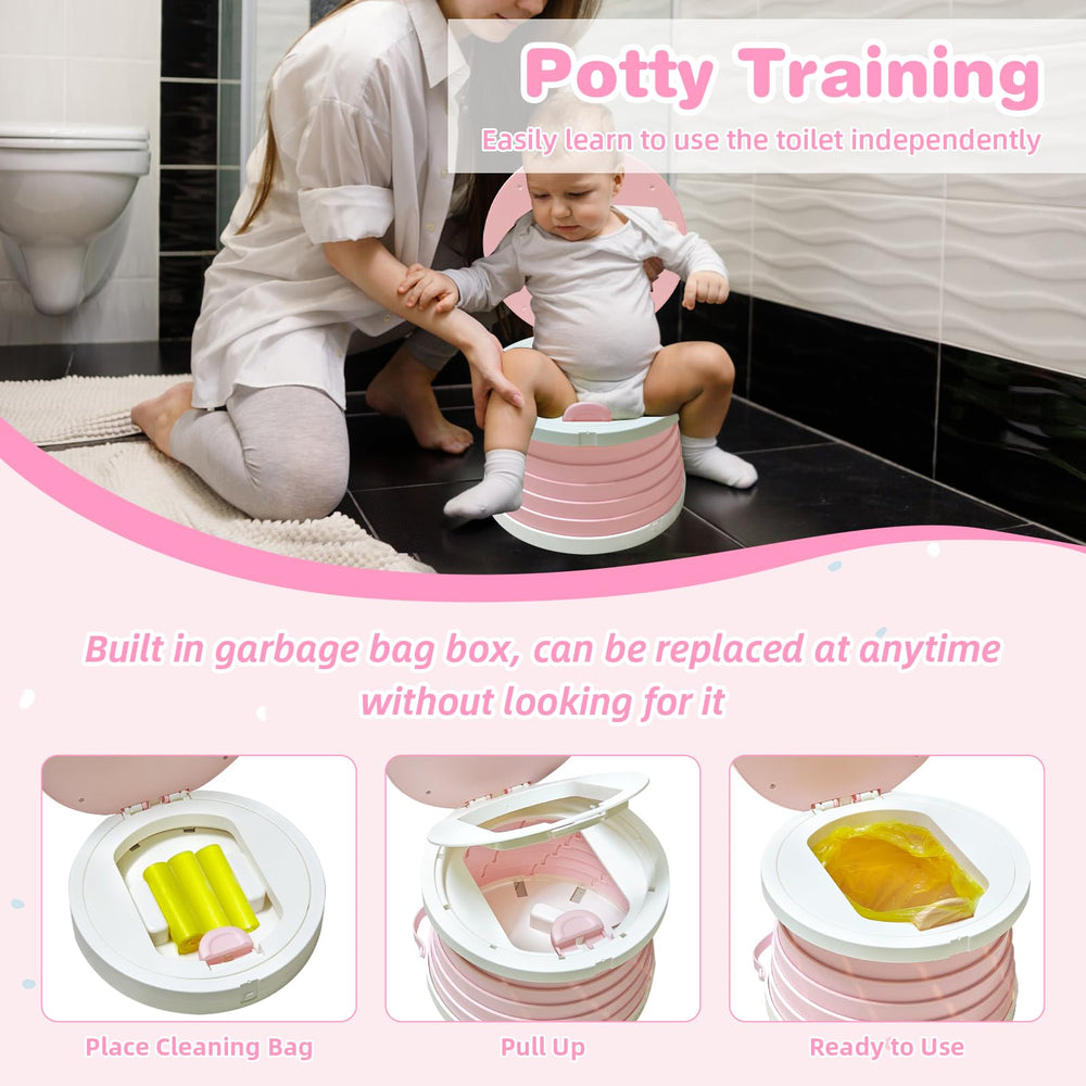 Yszawmx travel potty ready for toddlers with assembly-free setup