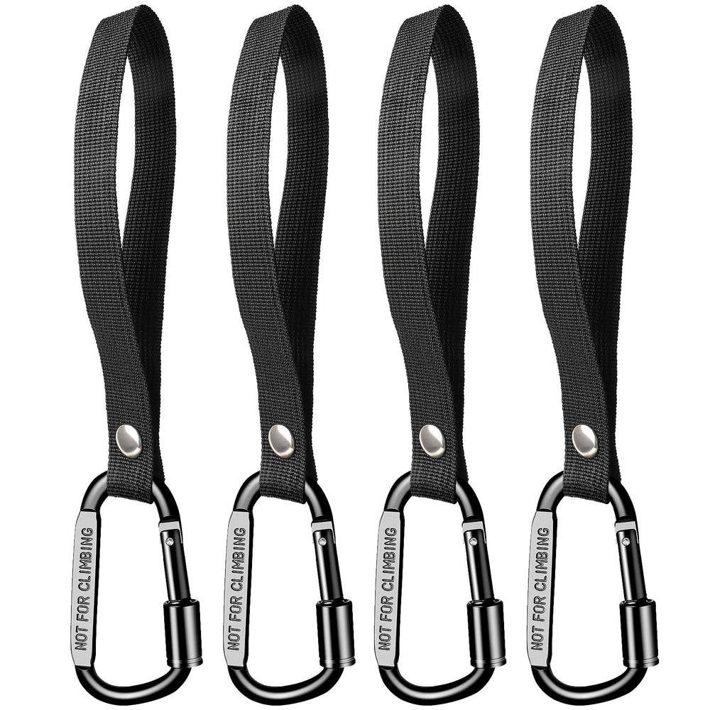 Ytcku stroller hooks locking carabiner closeup demonstrates secure bag attachment for hands-free strolling.