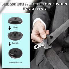 YTFRL seat belt stop installation demo highlights quick snap-on method.