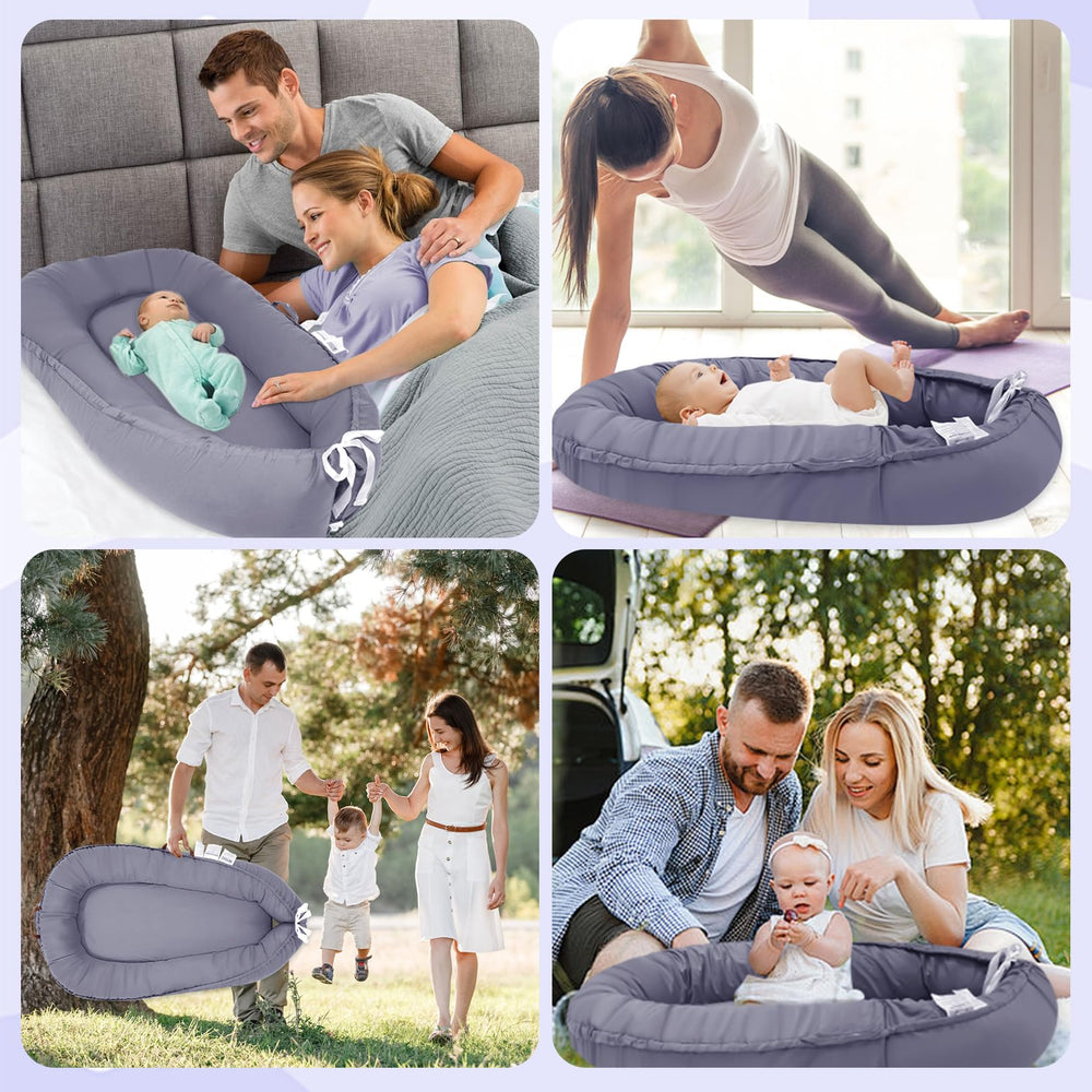 YTUGNE Baby Lounger in a nursery setup for peaceful newborn lounging