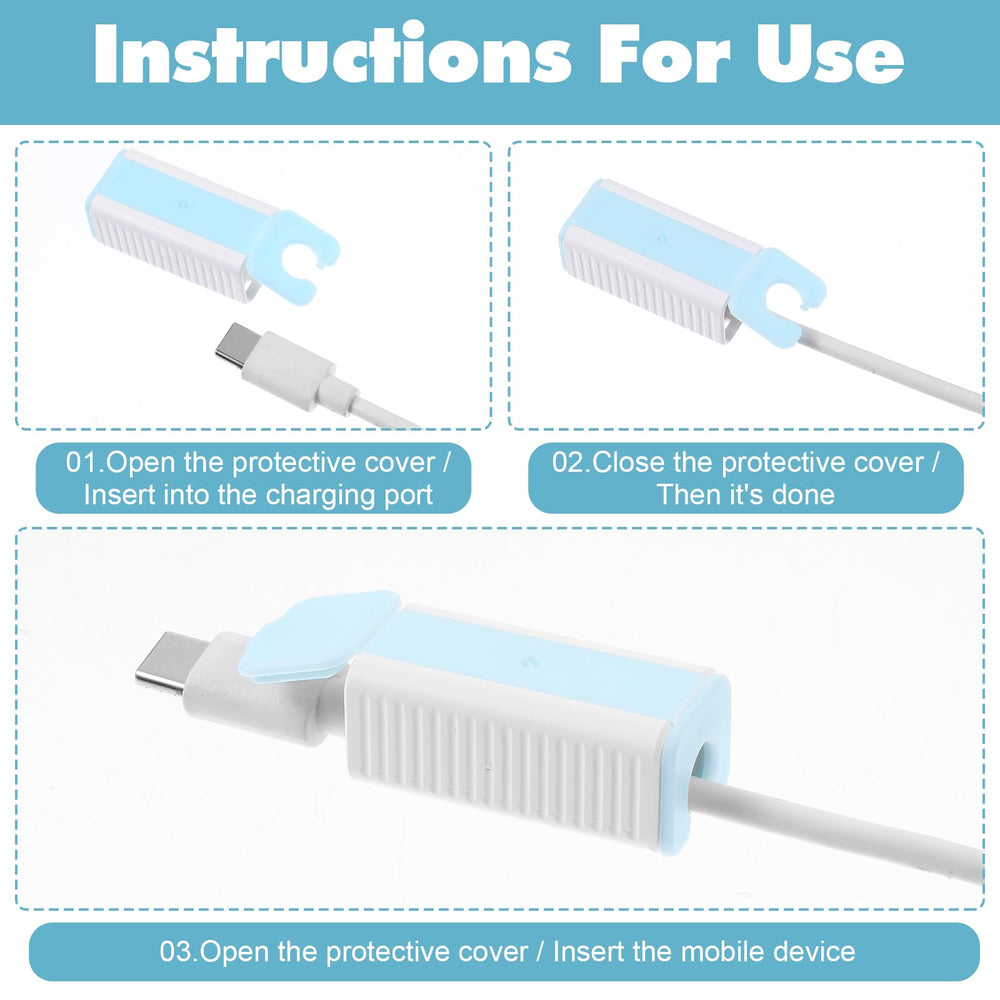 Universal design fits Lightning, USB-C, Micro, and Mini cables for versatility.