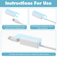Universal design fits Lightning, USB-C, Micro, and Mini cables for versatility.
