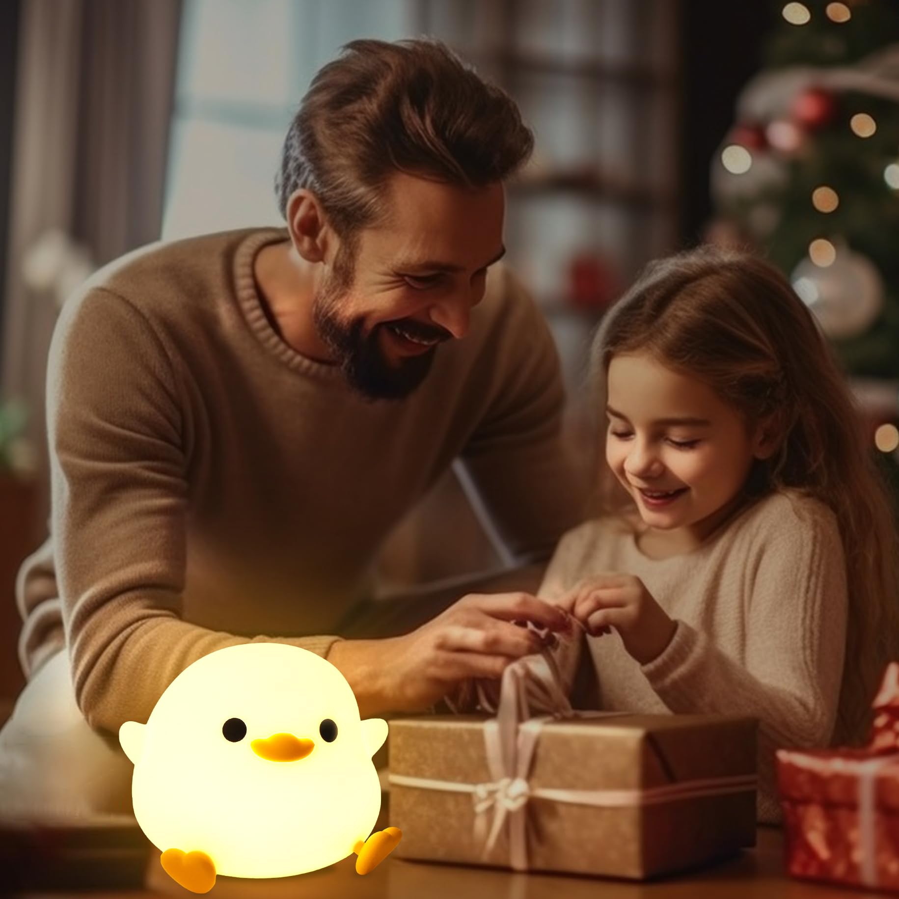 YuanDian Dodo Duck LED night light supports diaper changes with soft, focused glow.