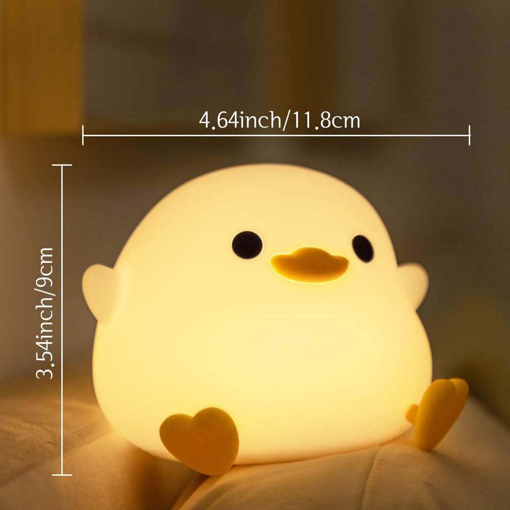 YuanDian Dodo Duck LED night light ships with USB cable for quick setup.