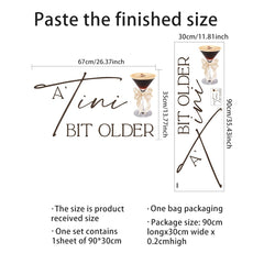 YUANY A Tini Bit Older decal backdrop elevates event ambiance for stylish celebrations.