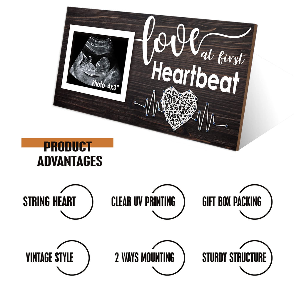Yudarte rustic wood frame with farmhouse design suits any nursery.