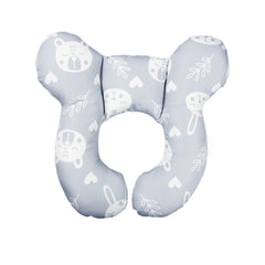 Yufiova bear head support pillow front view for car seats enhances comfort on rides