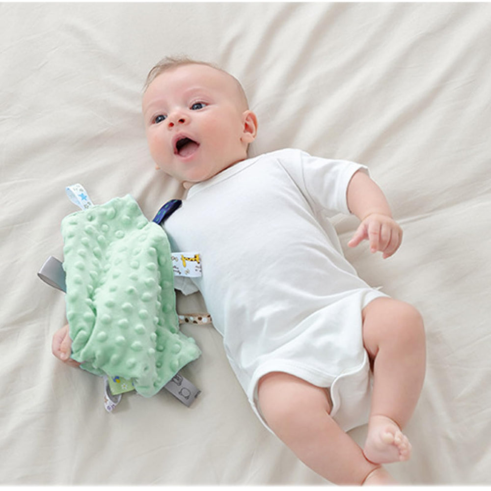 Yufiova Velvet blanket closeup shows soft texture and safe materials for infant cuddling.