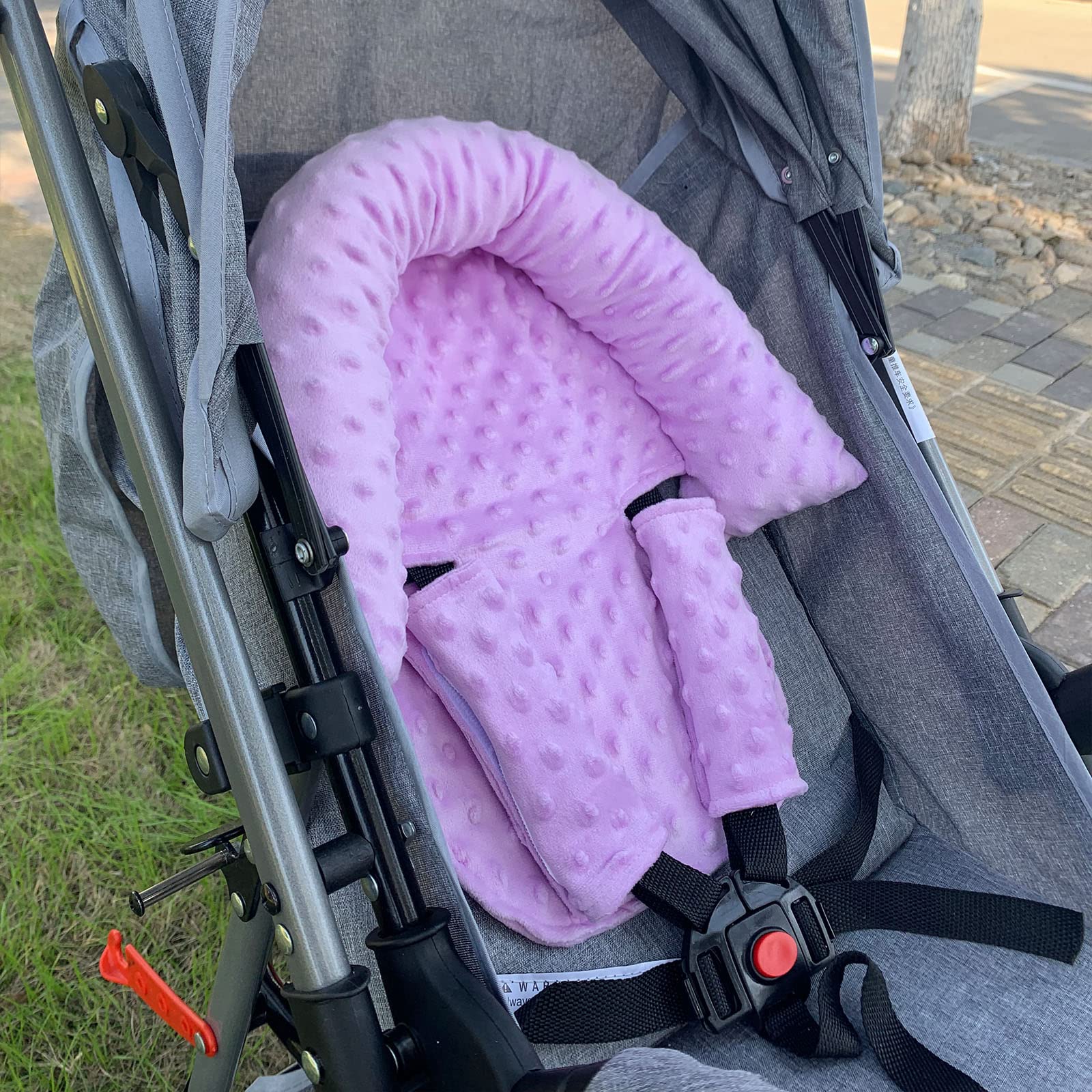 Yufiova stroller head support insert keeps baby comfy on walks