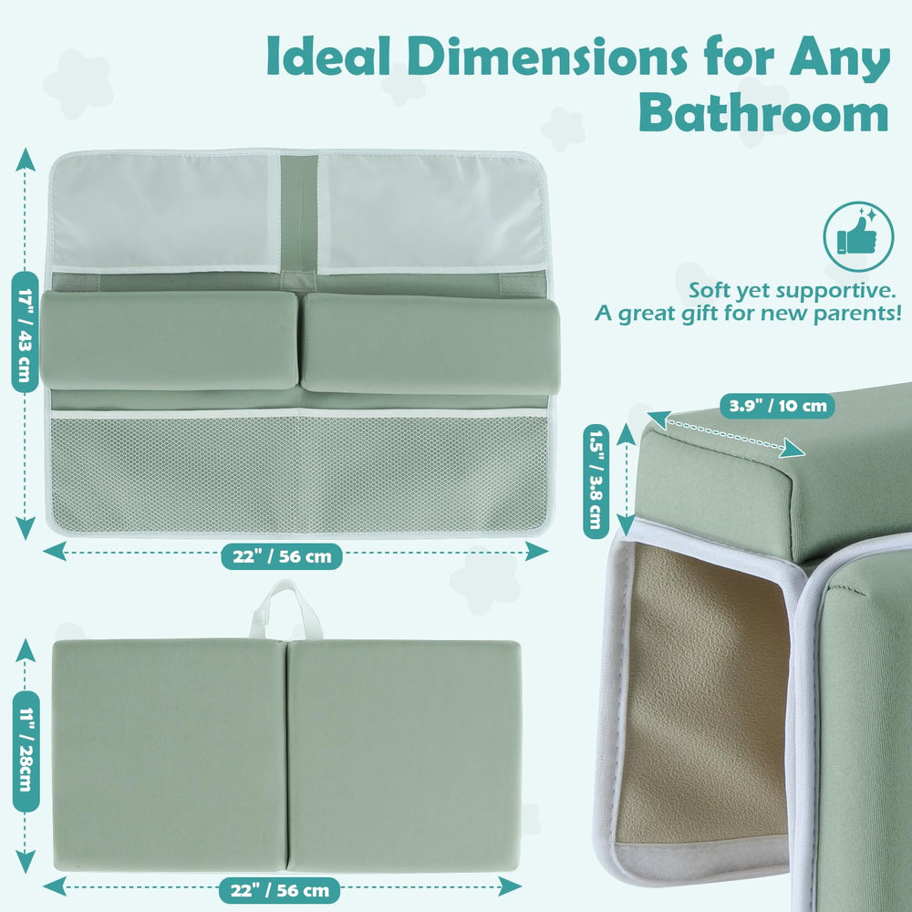 YUFIXO foldable kneeler saves space beside the tub