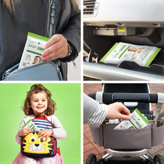 Yugi Baby Green Wipes FSC certification logo close-up emphasizes responsible sourcing.