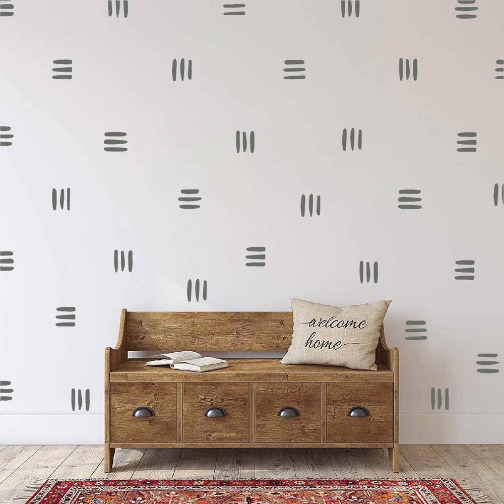 YUHASIDE boho nursery decor grey mural enhances nursery with safe, non-toxic vinyl