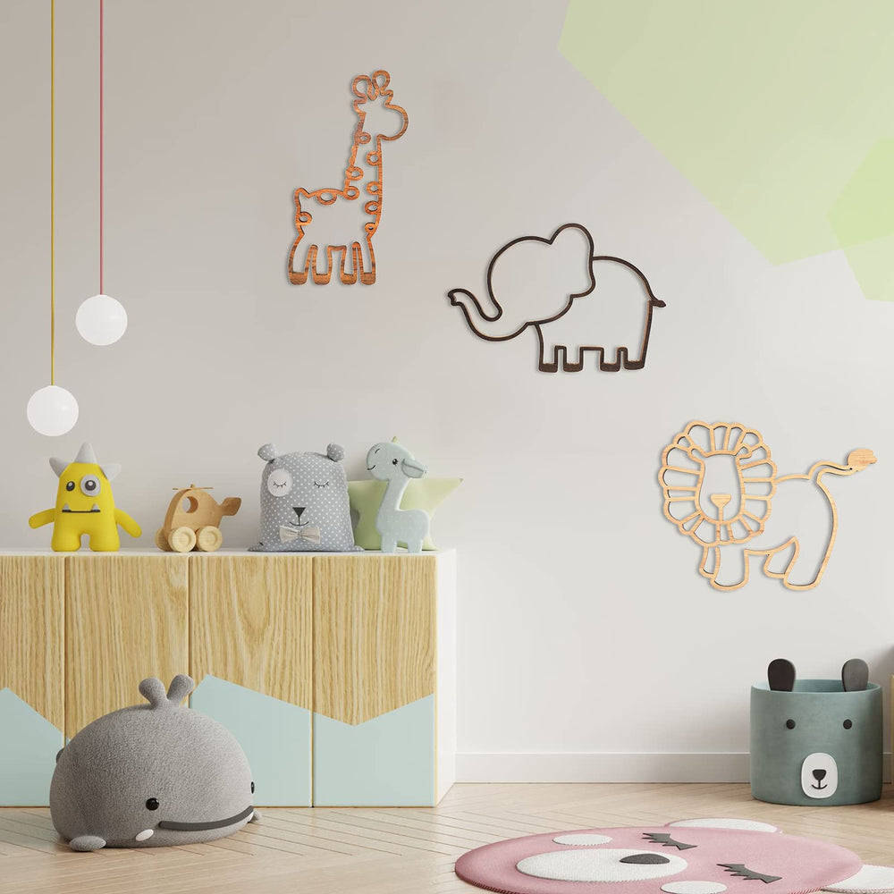 Yulejo safari wall montage creates a curated jungle display in minutes.