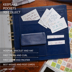 Yulka Crafts deep keepsake pocket holding a hospital bracelet and tiny mementos