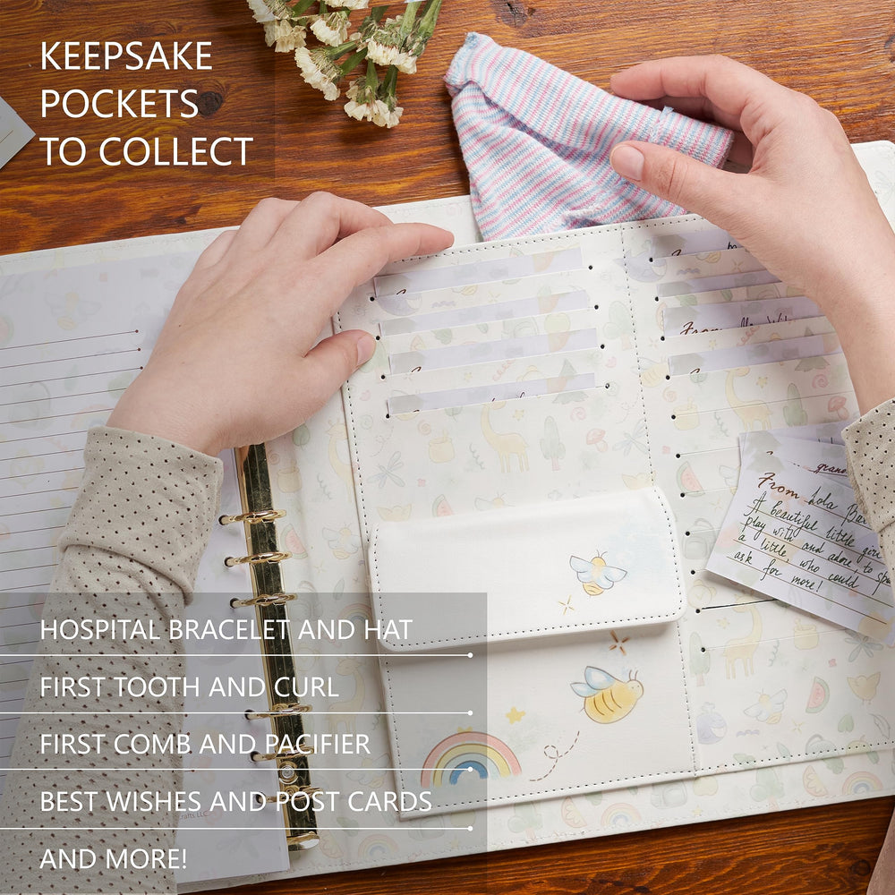 Yulka Crafts deep keepsake pocket holds hospital bracelet and keepsakes safely.