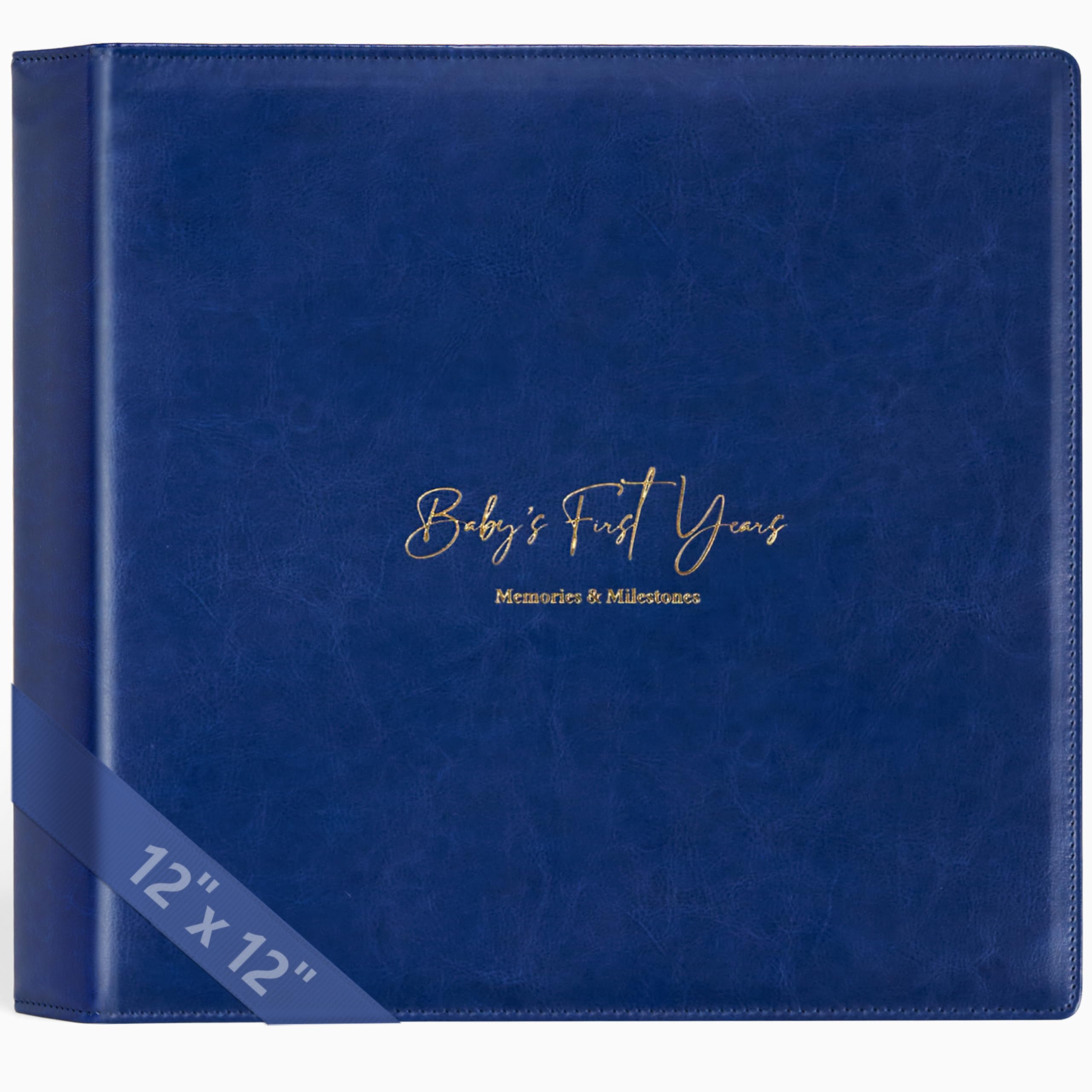 Yulka Crafts keepsake baby memory book cover showing durable faux leather for a timeless gift