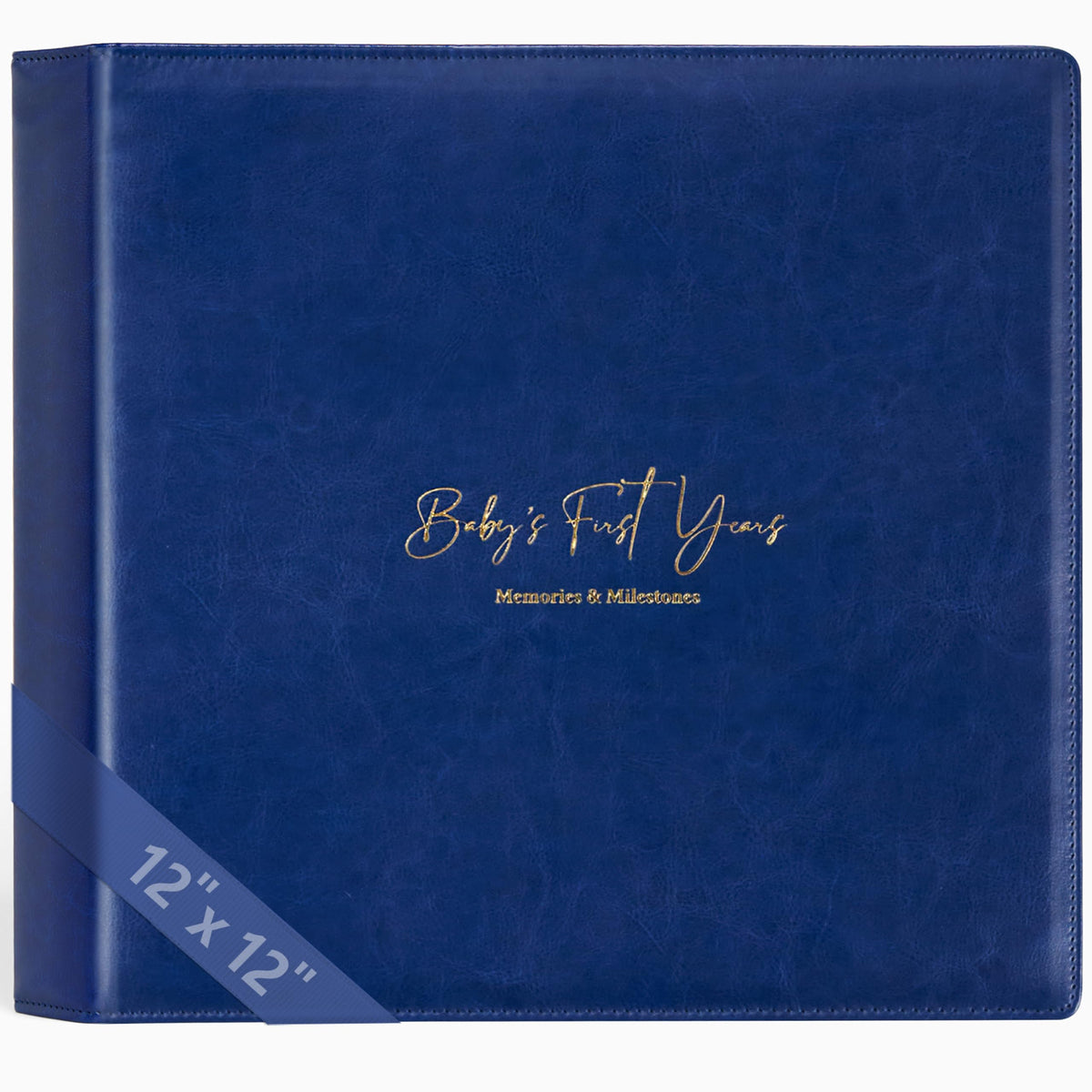 Yulka Crafts keepsake baby memory book cover showing durable faux leather for a timeless gift