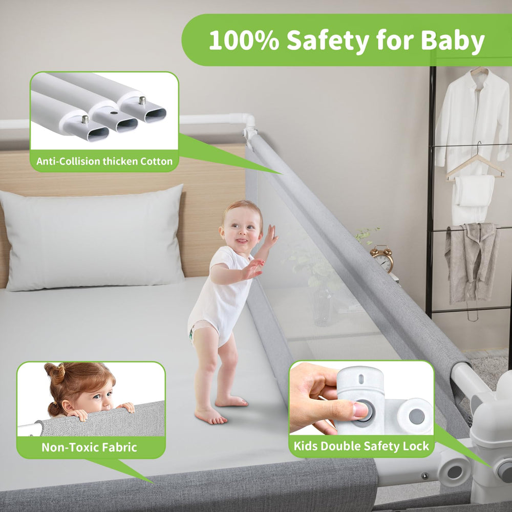 yulongtengfei adjustable-height bed rail shows 12-inch height flexibility for comfort