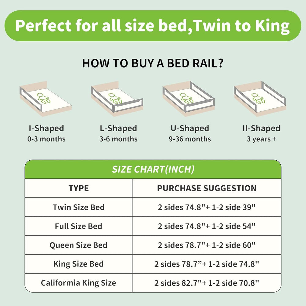 Yulongtengfei bed rail guard seamless fit reduces gaps for safer sleep