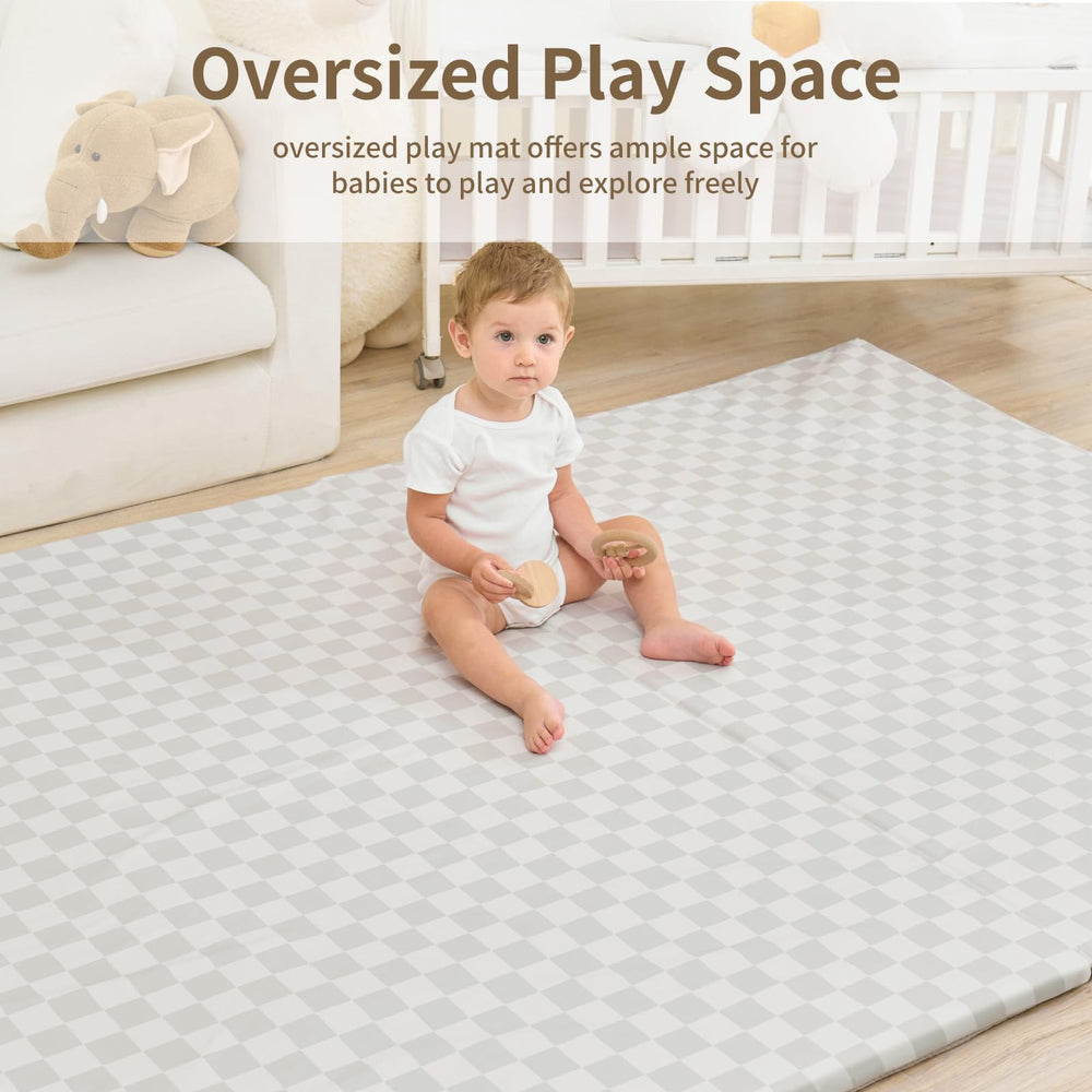 Yumiio oversized 59x82 inches provides ample space for crawlers and toddlers.