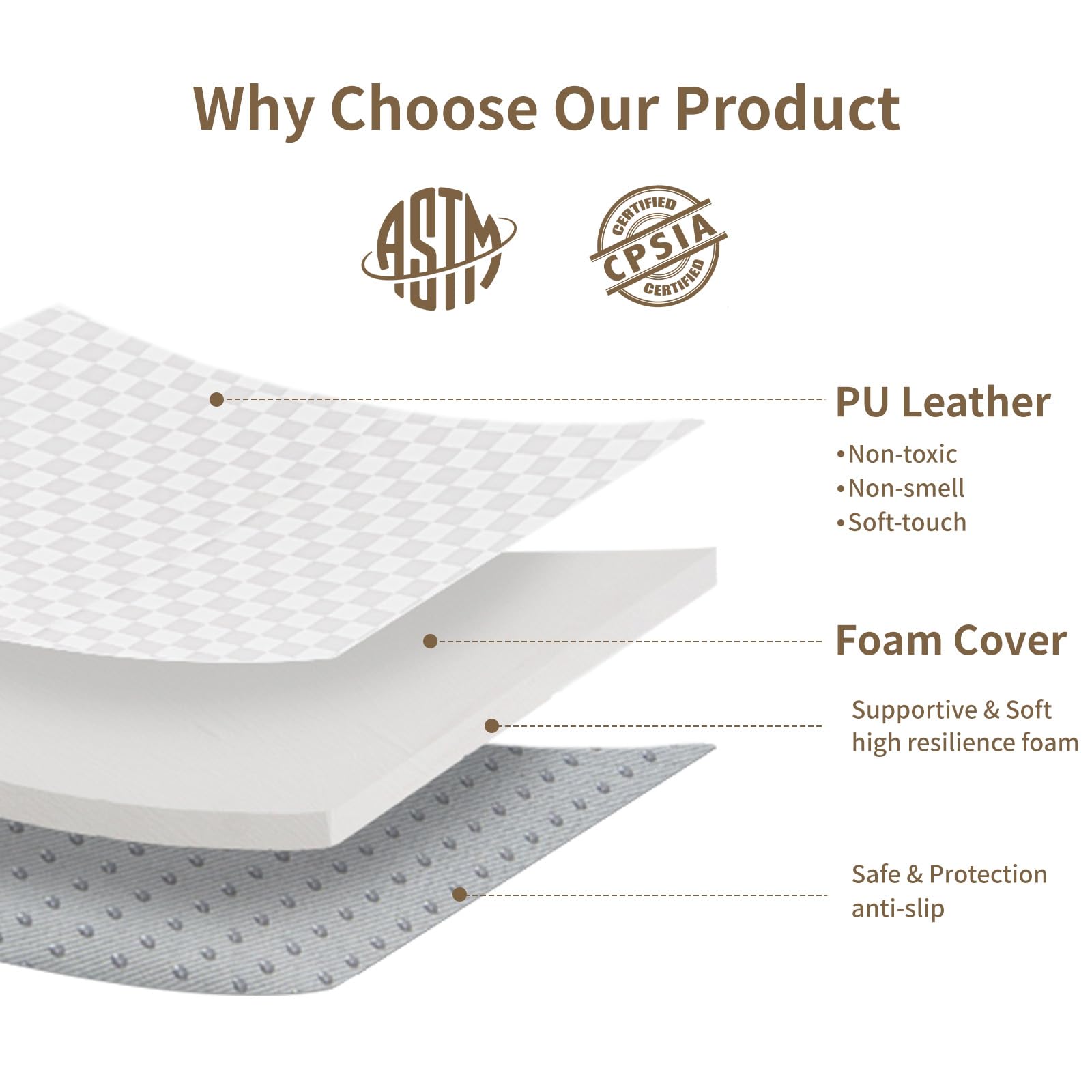 Yumiio waterproof surface wipes clean in seconds after spills and drool.