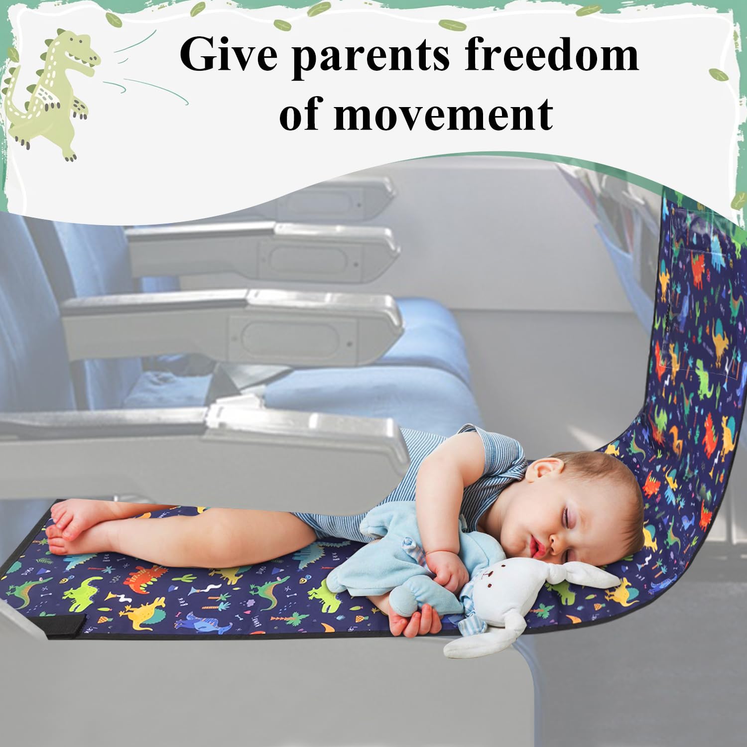 YUMTIM seat extender showing side pocket for snacks and toys.