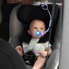 Yunaeduo silicone toy straps in bright colors stimulate senses while preventing drops.