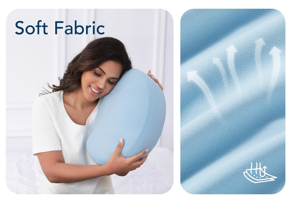 Yunari memory foam pregnancy pillow adjustable length 24-30 inches for versatile positioning.