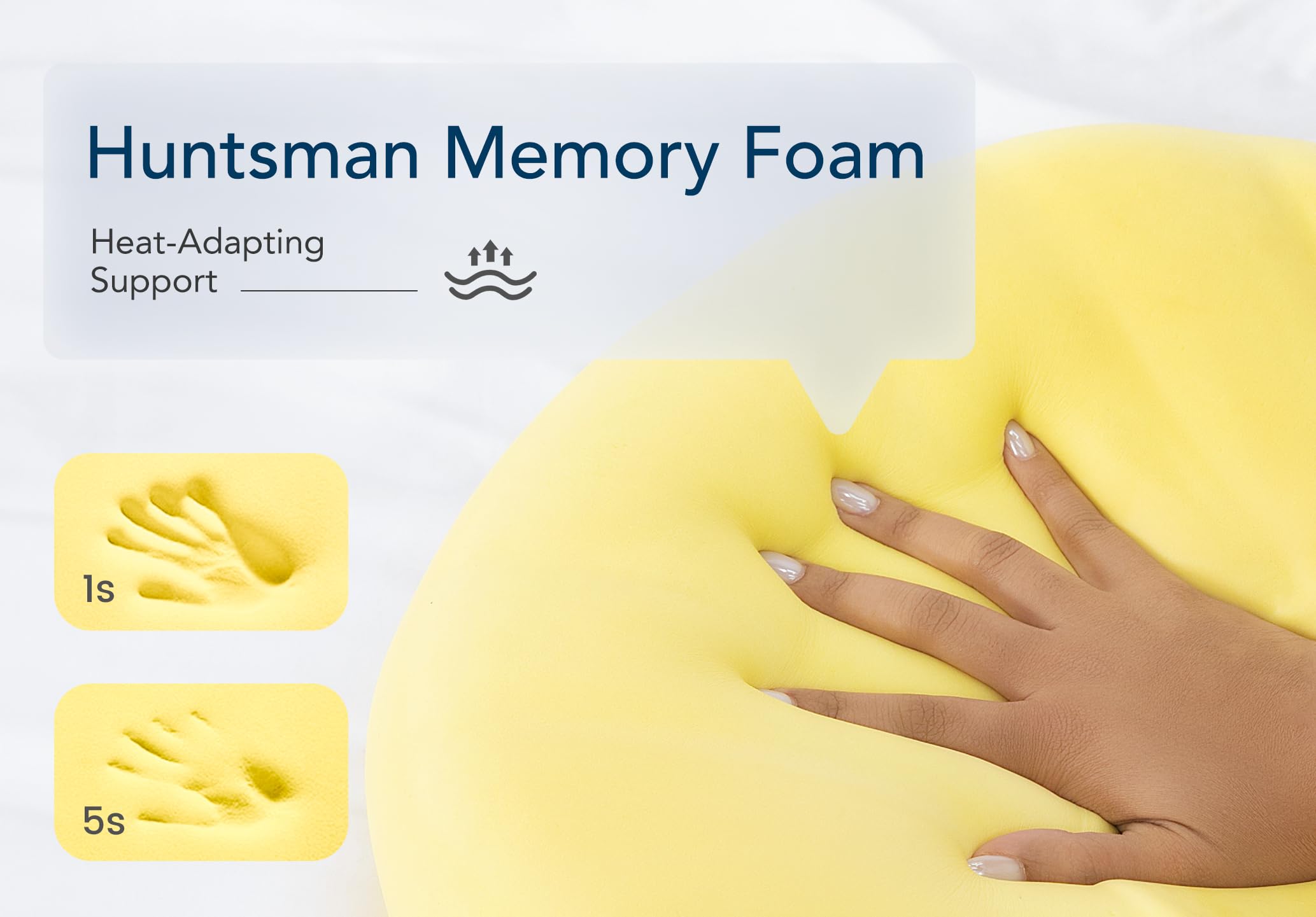 Yunari memory foam pregnancy pillow travel-friendly for on-the-go comfort.