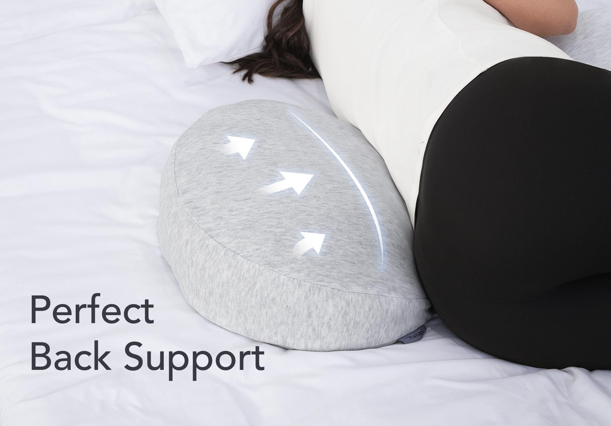 Yunari adjustable-length design shown from 24 to 30 inches for customizable sleep.