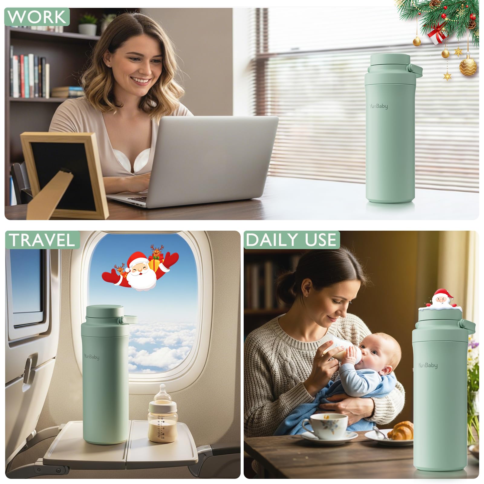 YunBaby durable BPA-free stainless materials for long-term use.