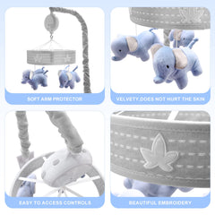 YUNGCHI baby-mobile cotton-fabric-detail uses soft, durable fabric for safe playtime.