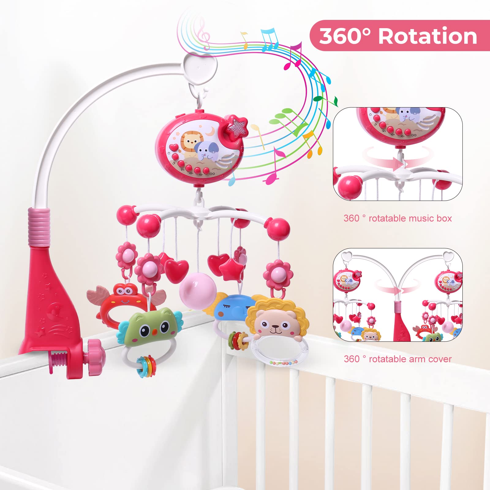 YUNGCHI crib-mobile-remote-control demonstrates convenient, hands-free operation.