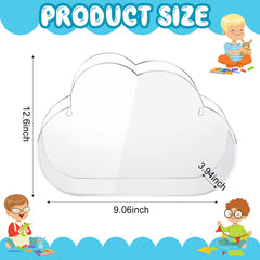 Yungyan cloud wall organizer clear bin with visible contents and playful design