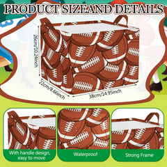 Yungyan football storage basket with a goal graphic for themed decor and function
